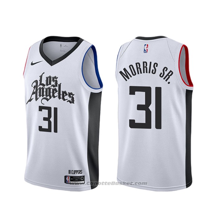 Maglia Los Angeles Clippers Marcus Morris Sr. #31 Citta Bianco